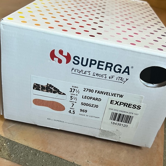 Leopard velvet platform Supergas - Picture 2 of 5